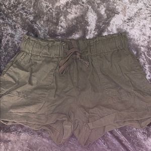 army green shorts